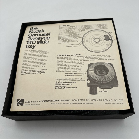 Kodak Picture Carousel Transvue 140 Slide Tray Vintage with Original Factory Box - Picture 2 of 5
